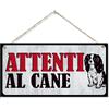 CARISPIBET Attenzione al cane! Cartelli di avvertimento per la casa targa