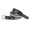 USG United Sportproducts Germany Cintura in pelle Princess, nero, fibbia argentata.