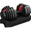 Yaheetech Manubrio Regolabile 15-in-1 Rapido Peso Regolabile da 2,5 kg a 24 kg Compatto