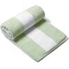 CLOWOOD Telo mare di peluche oversize - cotone 102 x 183 cm grande erba spessa verde a righe asciugamano da piscina cabana