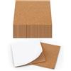 Gosknor 24pz Fogli di Sughero Adesivi 10x10x0,2cm Supporto in Sughero per So