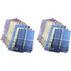 Fazzoletti Da Uomo In Cotone Fantasia Scozzese 24Pack Classic Pocket