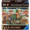 Ravensburger Wooden Puzzle 12001539 - Christmas Market - 500 Puzzle