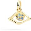 DoDo Ciondolo Dodo Occhio Oro Giallo Zaffiro e Topazi DMC6030-EYESS-ZSY9G Charm
