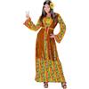 W WIDMANN MILANO Party Fashion - Costume hippie da donna | Abito con gilet e collana con simbolo della pace, stile Flower Power per feste anni '70, Carnevale