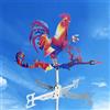 Decorazione per Tetto con Banderuola a Forma di Gallo, in Ferro Battuto