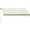 Outsunny Tenda da Sole Avvolgibile a Caduta Manuale, 3x2.5m Bianco