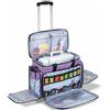 Luxja Borsa per Macchina da Cucire con Trolley Staccabile, Viola
