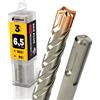 Amboss Werkzeuge Punta SDS Plus per trapano a percussione 4 taglienti PGM Ø 6,5 mm x 95
