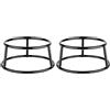 APS Buffet Supporto - Multi Round di Rivestimento in Metallo, Nero, Diametro 15,5/18 cm, Altezza: 8 cm (Confezione da 2)