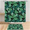 Bovlleetd Foglie Verdi Tenda da Doccia 180x200cm Foglia di Palma Botanico P