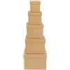Ideen mit Herz Scatole regalo con coperchio scatole di cartone kraft set da