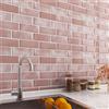 LaCheery 18 Pezzo Piastrelle Adesive Cucina Rosa 3D Effetto Mattone