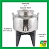 SANSONE BIDONE OLIO ACCIAIO INOX RUBINETTO ANTIGOCCIA CON SUPPORTO 5LT CUCINA