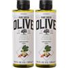 KORRES OLIVE FIG gel doccia idratante per una pelle morbida, con olio extra vergine di oliva, al profumo di fichi freschi, vegano, senza siliconi e parabeni, 250 ml (Confezione da 2)