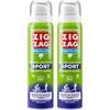 ZIG - ZAG ZIG ZAG Insettivia, Spray Anti Zanzare, Antizanzare Sport Spray Corpo Profumato Menta e Rosmarino, Formato 100 Ml (Confezione da 2)