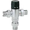 Caleffi 521400 - Miscelatore termostatico anticalcare 1/2'' 30 - 65 °C regolabile, Argento/Nero, 1 pezzo
