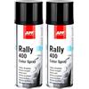 AUTO-PLAST PRODUKT APP Rally 400 Color Spray - Bomboletta spray nero lucido | Vernice spray nero lucido | Bomboletta per tutte le superfici, ad alta copertura | 400 ml (Confezione da 2)