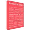 Feel Good Art-Tela con Gallery Wrapped con pannello frontale, 60 x 40 x 4 cm, misura grande, colore: rosso corallo, norme matrimonio)