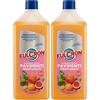 FULCRON Detergente Neutro Pavimenti Profumati, Detersivo Pavimenti, Asciugatura Rapida, Pulisce ed Igienizza, Senza Risciacquo, Elimina Cattivi Odori, Profumo Agrumi, 1 LT (Confezione da 2)