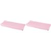 Andy & Helen - Lenzuolo sotto per brandina asilo con angoli elasticizzati per una totale aderenza. Misure standard 65x140 cm in 100% cotone, Rosa (Confezione da 2)