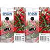 Epson 503 Serie Peperoncini Cartucce per Stampante Getto d'Inchiostro, Formato STD, Stampe Affidabili Casa e Ufficio, Confezione Retail, Confezione Singola 1 Colore, Nero 4.6 ml (Confezione da 2)
