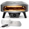 cozze Grande forno per pizza a gas da 43 cm per esterni (50 mbar), con regolatore per pizze di famiglia, con tubo del gas e regolatore, bruciatore a U da 8,0 kW, per giardino e terrazza