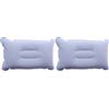 LifeChic Cuscino da Viaggio Gonfiabile 38x24cm Grigio - Comfort e Sostegno per Collo, Perfetto per Viaggi e Relax, Aereo, Auto, Treno e Ufficio, Facile da Gonfiare (Confezione da 2)