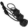 LINK LKADSK05 - Cavo Adattatore alimentazione presa Schuko tedesca femmina - IEC C14 maschio (0,5 m, nero) - Standard H05VV-F3G - Sezione conduttori 0,75 mm² - Corrente nominale 16 A (Confezione da 3)
