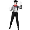 W WIDMANN MILANO Party Fashion - Costume da pantomima da donna | Set da 6 pezzi con maglietta, pantaloni, bretelle, sciarpa, guanti e berretto, costume per Carnevale e feste a tema