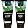 Kneipp MEN - Doccia 3 in 1 Sensitiv per pelle, capelli e viso, aloe vera biologica, 200 ml (Confezione da 2)