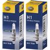 Hella 8GH 002 089-491 Alogeno Lampadina - H1 - Heavy Duty Expert Longer lifetime, vibration resistant - 24V - 70W - Modello presa lampadina: P14.5s - Scatola - Quantità: 1 (Confezione da 2)