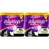 Always Platinum - Asciugamani igienici con alette Secure Notte, misura 4, flusso ad Abbondanti in formato Eco, 56 tasche singole (4 x 14), 5 dimensioni di comfort (Confezione da 2)