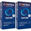 CONTROL Nature 12 Profilattici 20 Gr, Trasparente (Confezione da 2)