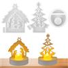 Augesak 3 Pcs Stampi in Silicone per Colata Presepe, Stampi in Silicone Gesso 3D,