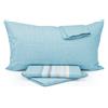 Caleffi Lenzuola Caleffi Oregon Azzurro completo letto Singolo Matrimoniale cotone 100%