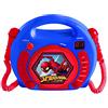 Lexibook, Spider-Man, Lettore CD portatile con microfoni, lettore musicale, ripetizione e programmazione, karaoke, jack per cuffie, blu/rosso, RCDK100SP