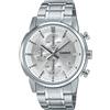 Casio Cronografo Quarzo Quadrante Argento Acciaio Inox MTP-E510D-7AV 50M da Uomo