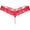 Brand New Perizoma intimo donna carino rosa rosso G perizoma schiena con perle mutandine
