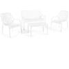 Siediti Fuori e Dentro Set Giardino 4 Pezzi con Divano Poltrone Tavolino Esterno in Resina-SET MARATEA