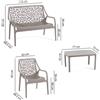 Siediti Fuori e Dentro Set Giardino 4 Pezzi con Divano Poltrone Tavolino Esterno in Resina-SET MARATEA