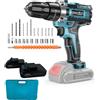 Mukins Trapano Avvitatore Doppia Batteria 21V 1500mAh 30Nm 25+3 impostazioni Accessori