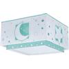 Dalber Lampada da soffitto plafoniera per bambini Moonlight Luna e Stelle verde