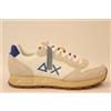 SUN68 Z36104 TOM VINTAGE ginnastica uomo in pelle e tessuto bianco p./royal 3158