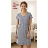 LOVABLE CAMICIA da NOTTE Aperta con Bottoni- Maniche Corte- "LOVABLE" -in PURO COTONE