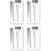 Eurowagens 4pc Professionale Plastica Difetto Identificazione Scala Con Goccia Resistente