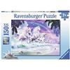 RAVENSBURGER- Puzzle 150 Pezzi XXL Unicorni sulla Spiaggia Cuore, Bambino, Color
