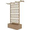 Brugel Letto per Orto con Traliccio e Pergola per Rampicanti Legno 84DH0NDALT