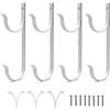 Eurowagens Piscina Pole Gancio Premium 4Pc Alluminio Supporto Set Ganci per Telescopico