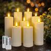 8 Pezzi Candele LED Fiamma Oscillante, Candele Finte a Batteria Con Telecomando
